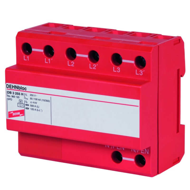Ogranicznik przepięć DEHNbloc 3 255 H, 3-biegunowy do sieci 230 V AC