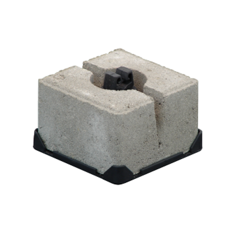 Wspornik betonowy/PCV bez podkładki wulkanizacyjnej.
